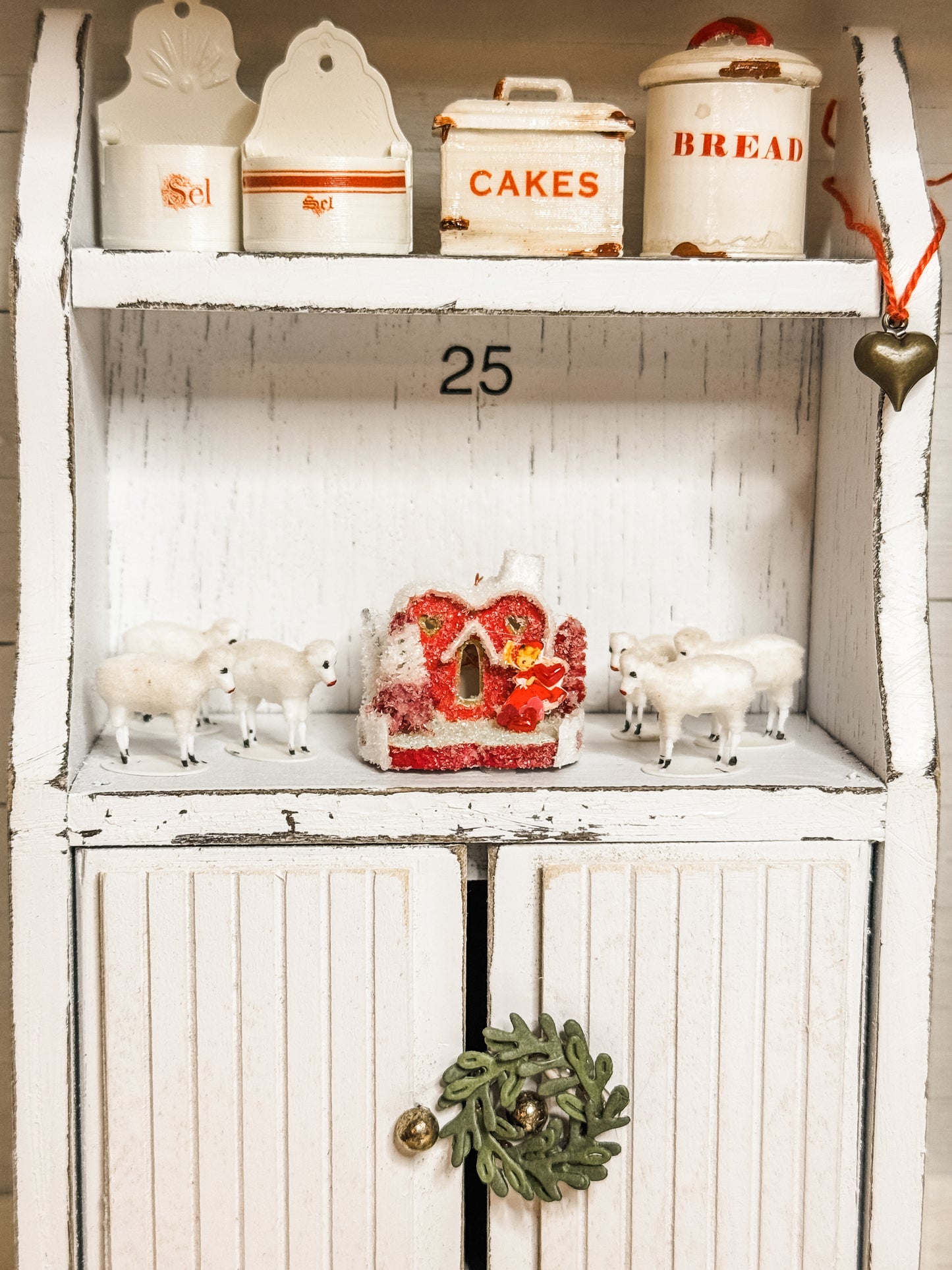 Miniature Set of Putz Sheep