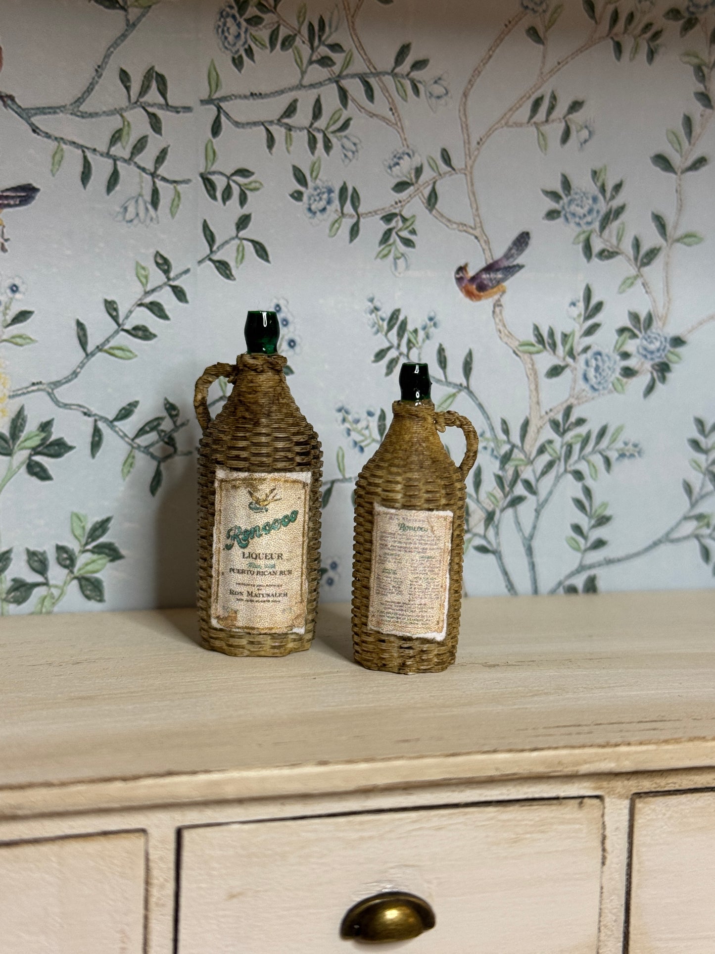 Wicker Demijohn with vintage label