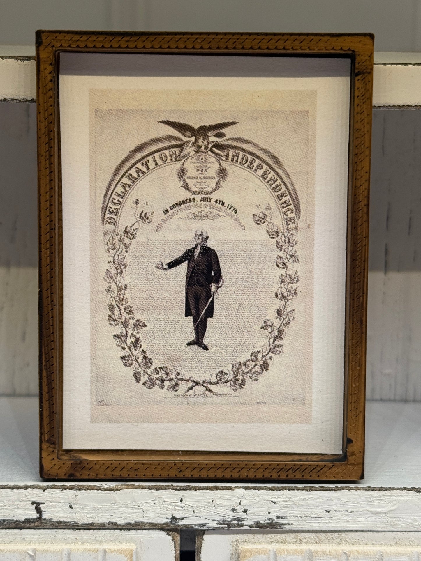 Framed Patriotic Miniature Art - Declaration of Independence