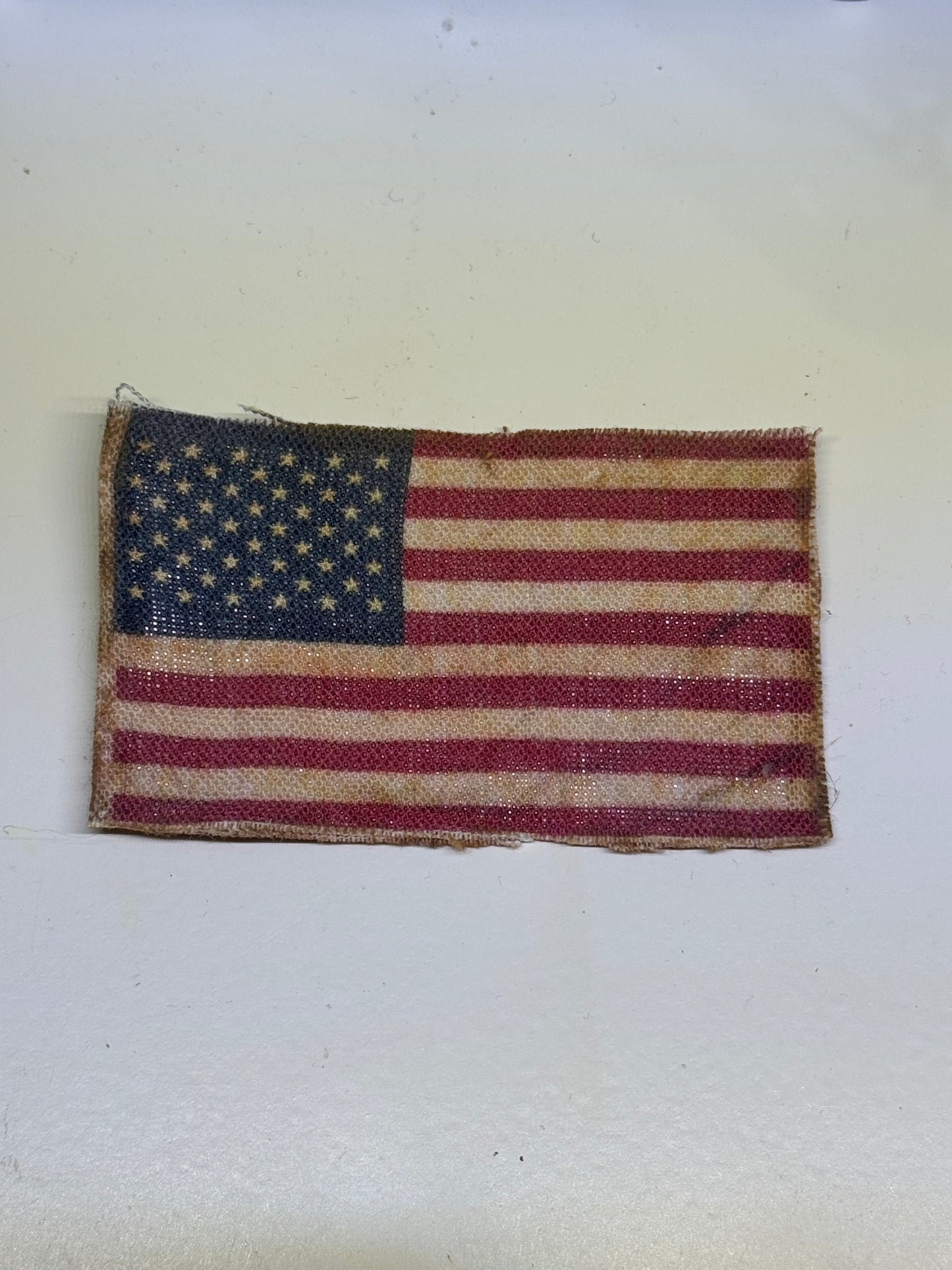 Tattered Vintage Fabric Miniature American Flag