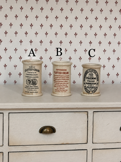 Vintage Advertising Pots - Clotted Cream