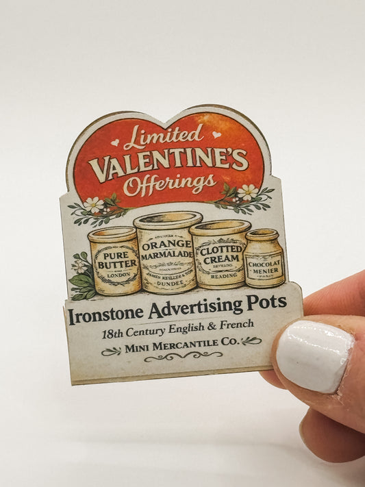 Valentine's Sign - Advertising Pots