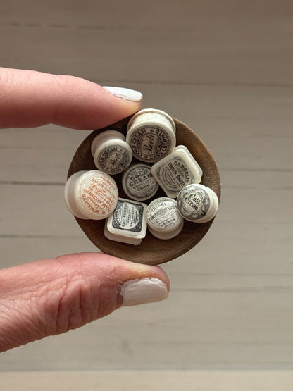 Lidded Advertising Pot (New)- (Individual) Cold Cream and Tooth Paste