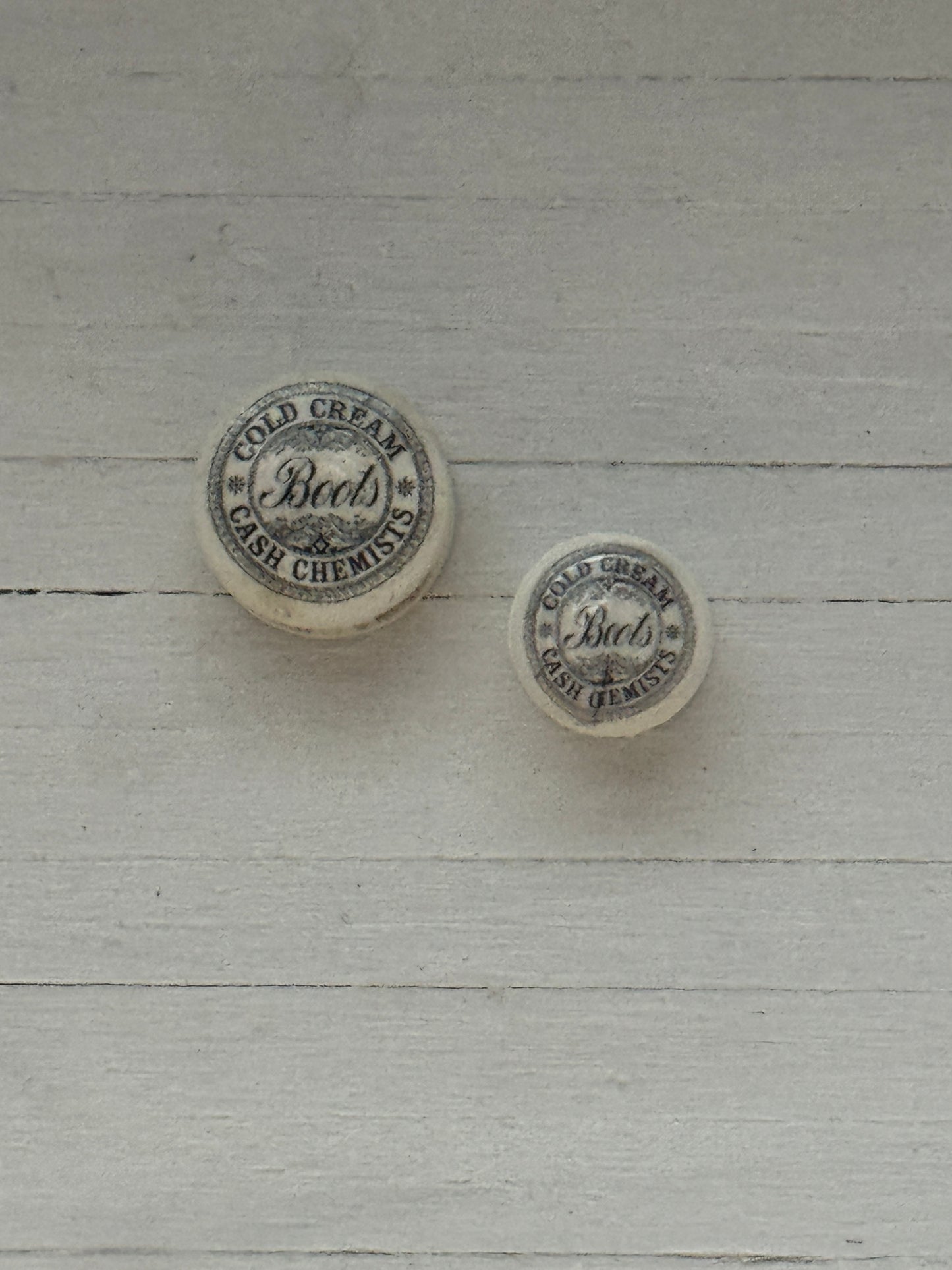 Lidded Advertising Pot (New)- (Individual) Cold Cream and Tooth Paste