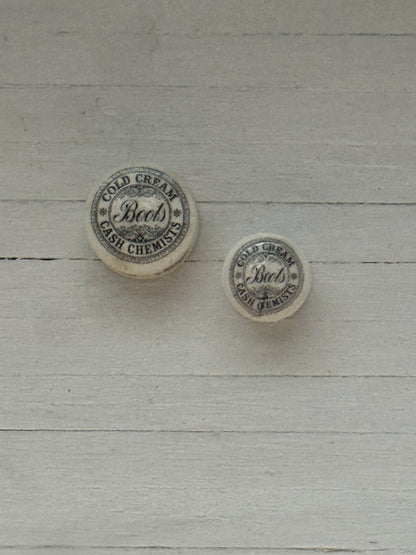 Lidded Advertising Pot (New)- (Individual) Cold Cream and Tooth Paste