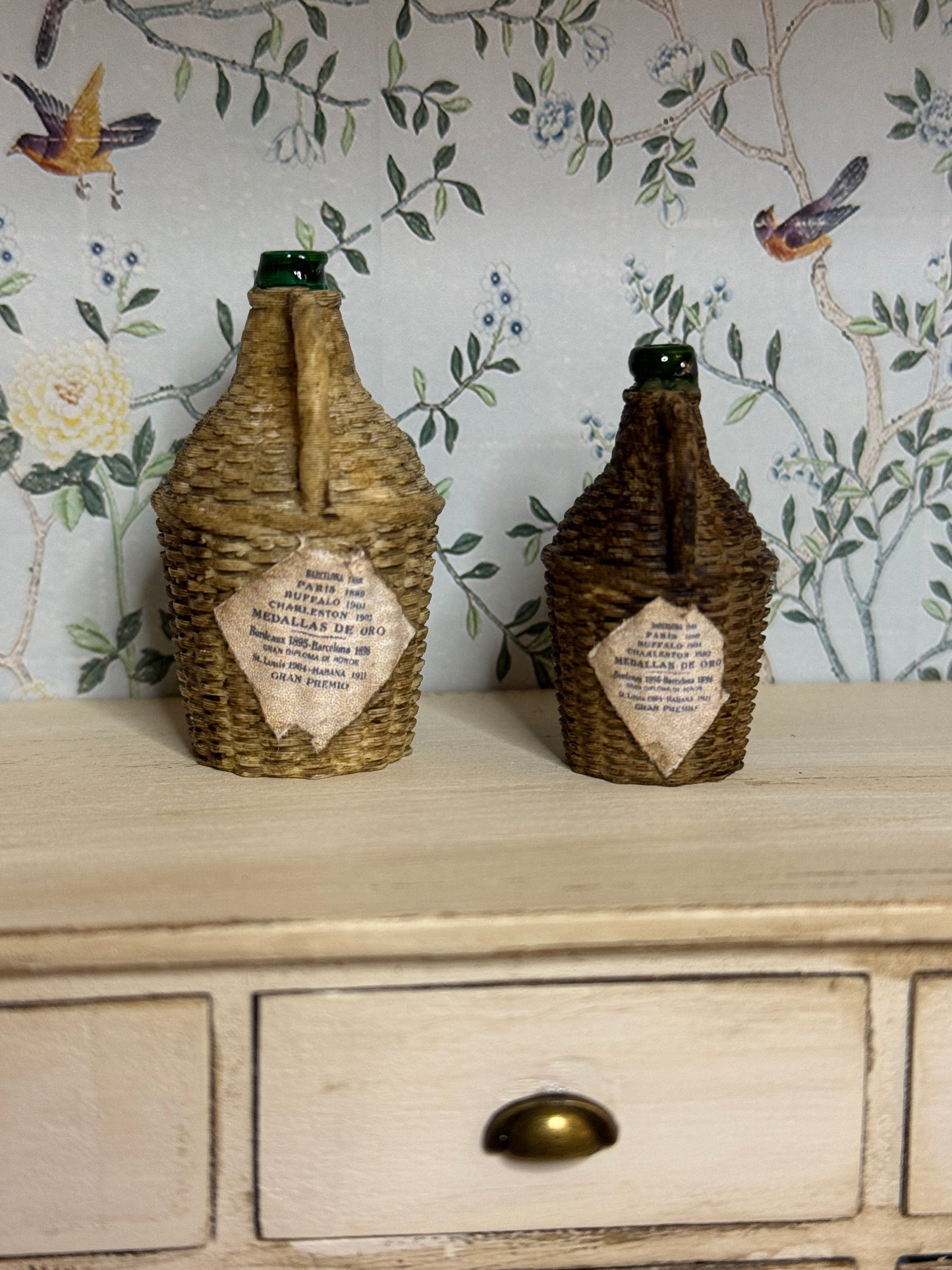 Wicker Demijohn with vintage label