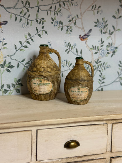 Wicker Demijohn with vintage label