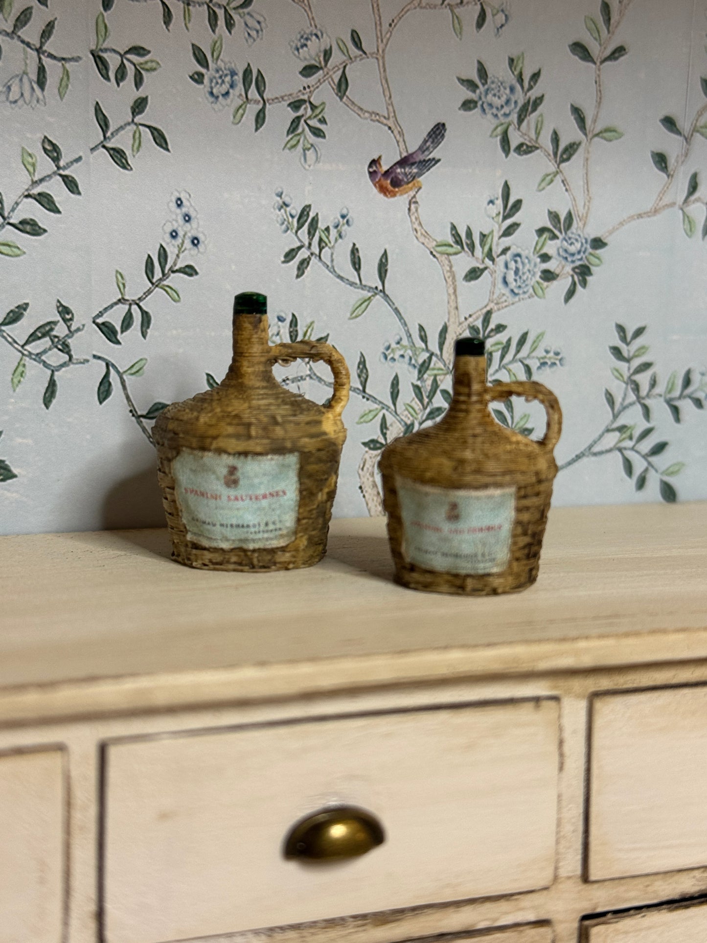 Wicker Demijohn with vintage label