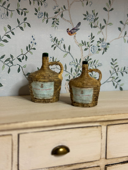 Wicker Demijohn with vintage label