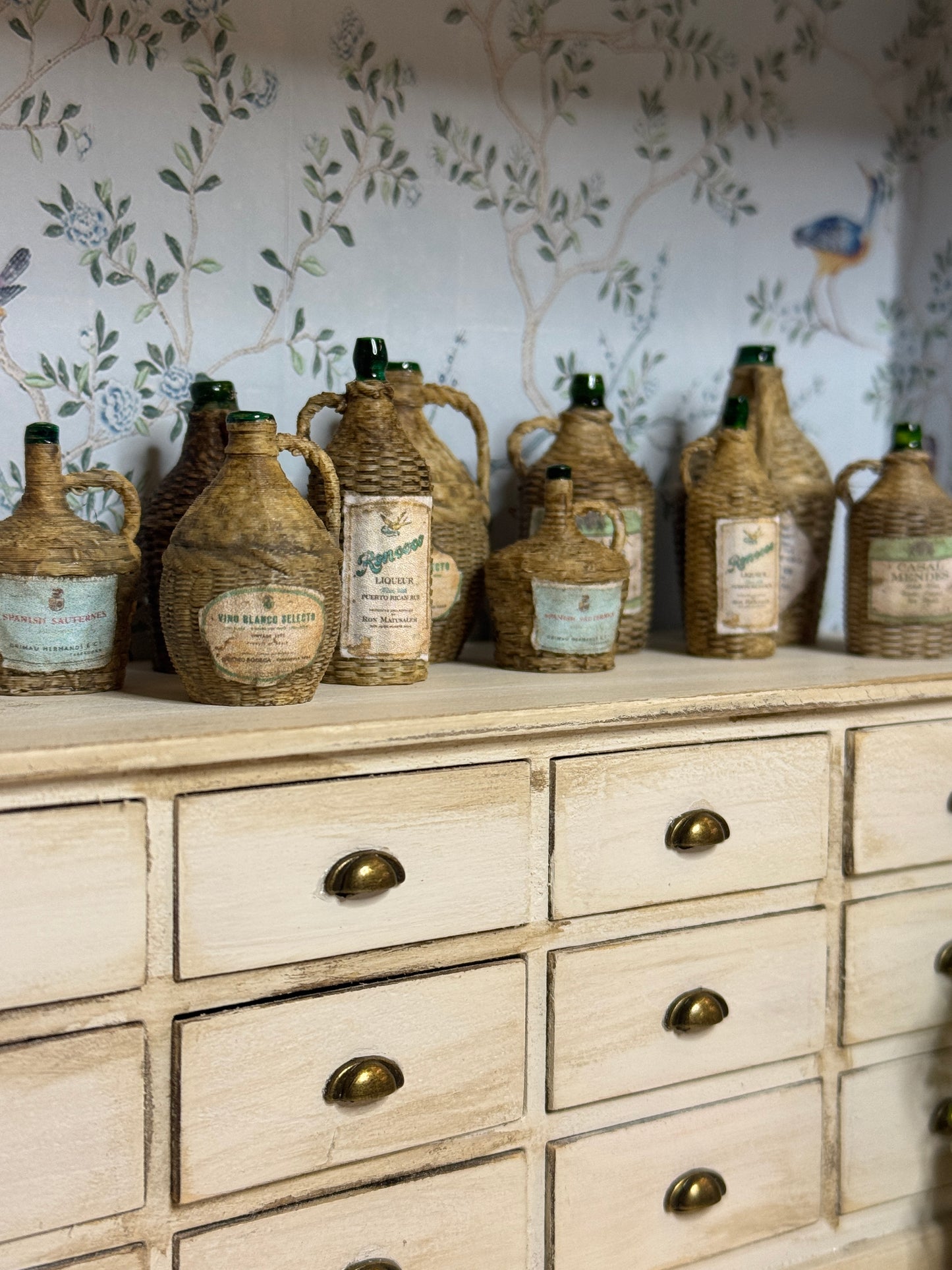 Wicker Demijohn with vintage label