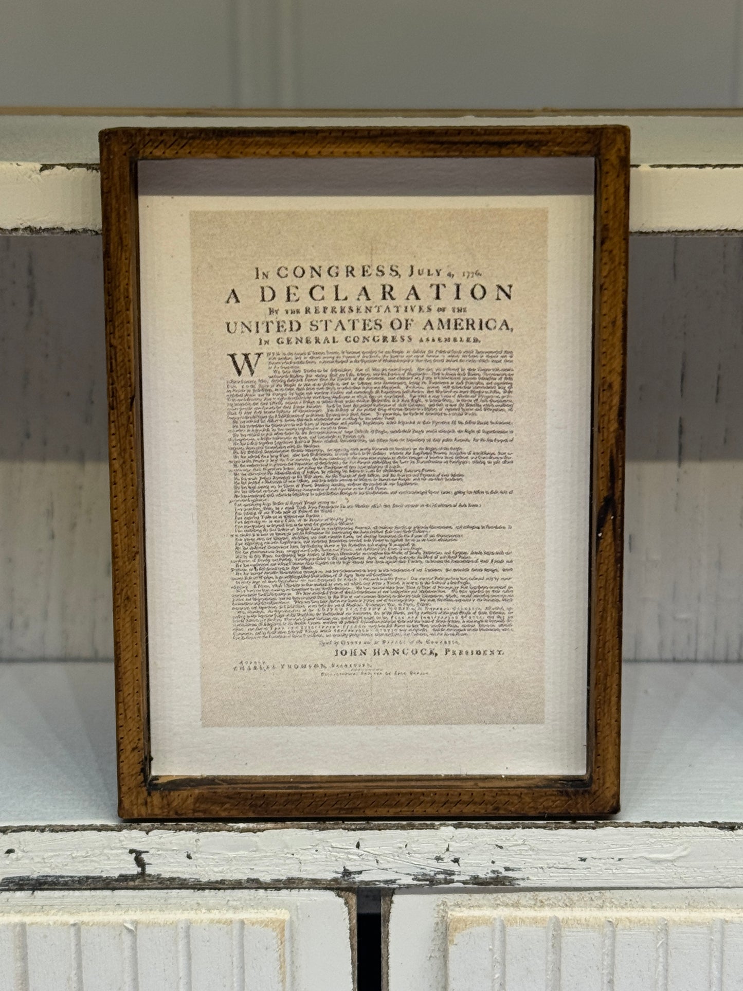 Framed Patriotic Miniature Art - Declaration of Independence