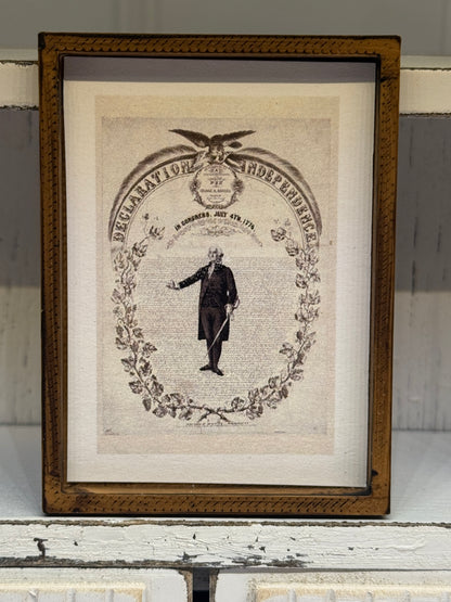 Framed Patriotic Miniature Art - Declaration of Independence