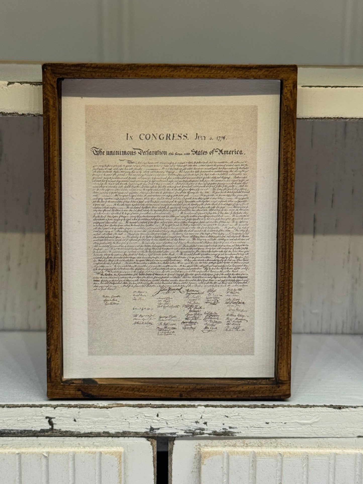 Framed Patriotic Miniature Art - Declaration of Independence