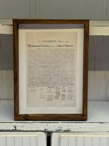 Framed Patriotic Miniature Art - Declaration of Independence