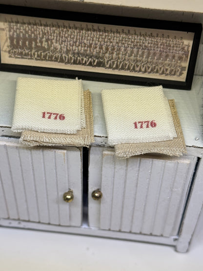 Miniature Patriotic Dish Towels or Napkin Set