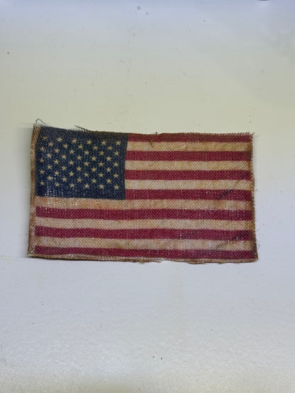 Tattered Vintage Fabric Miniature American Flag