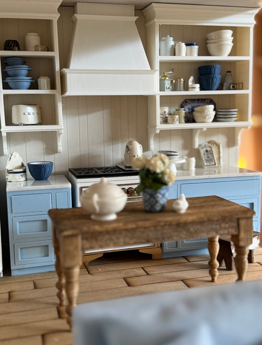 Open Upper Kitchen Cabinet - Cottage style