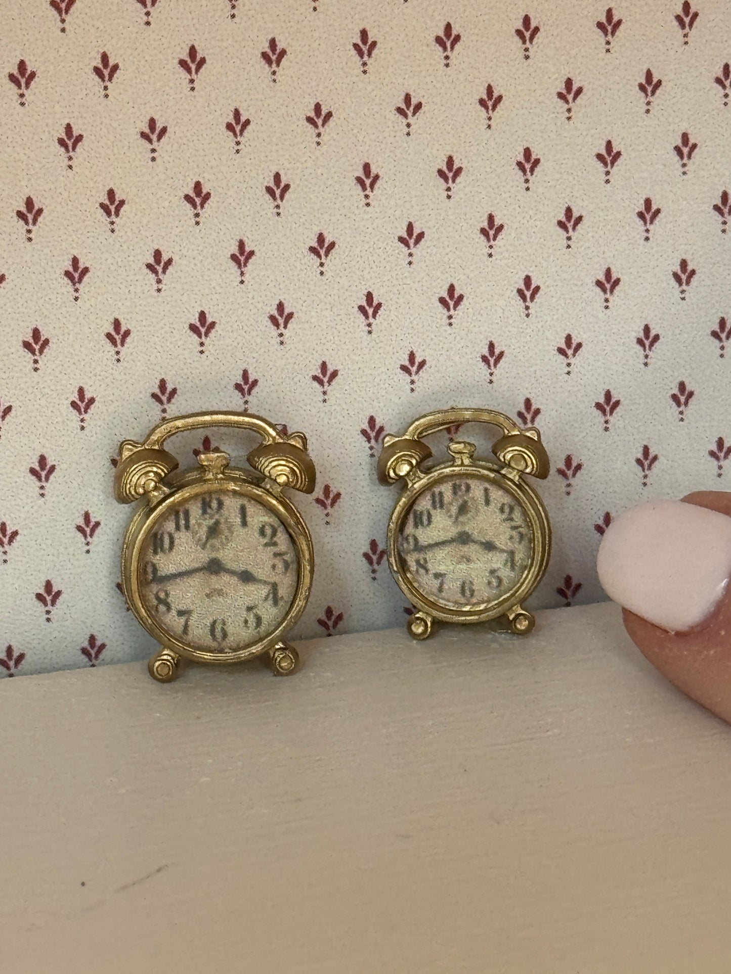 Miniature Gold Alarm Clock