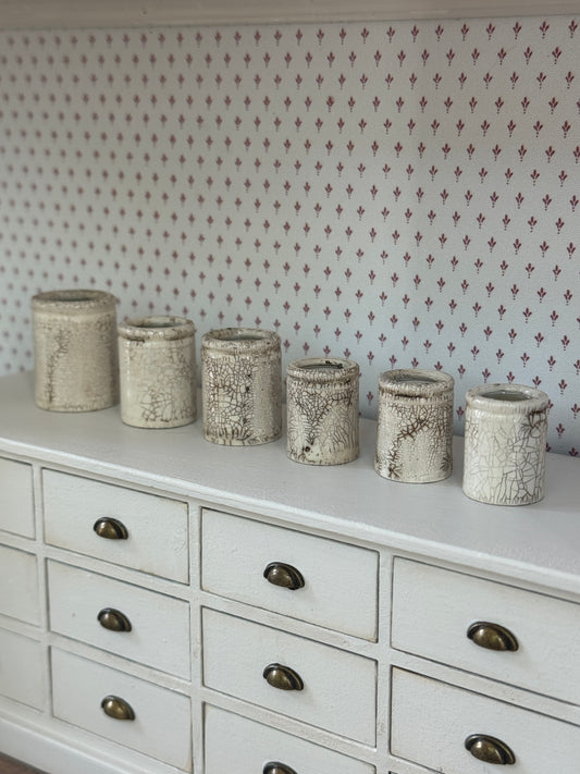 Aged & Crazed Rolltop Marmalade Stoneware Jars
