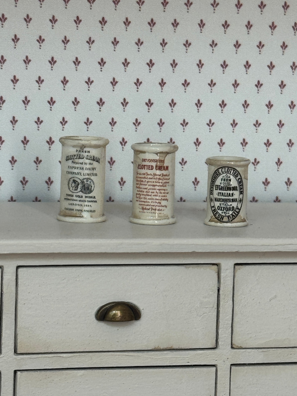 Vintage Advertising Pots - Clotted Cream