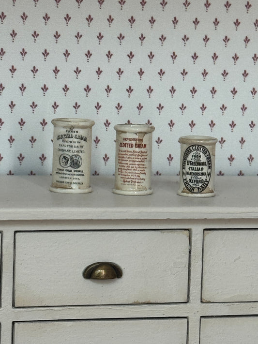 Vintage Advertising Pots - Clotted Cream