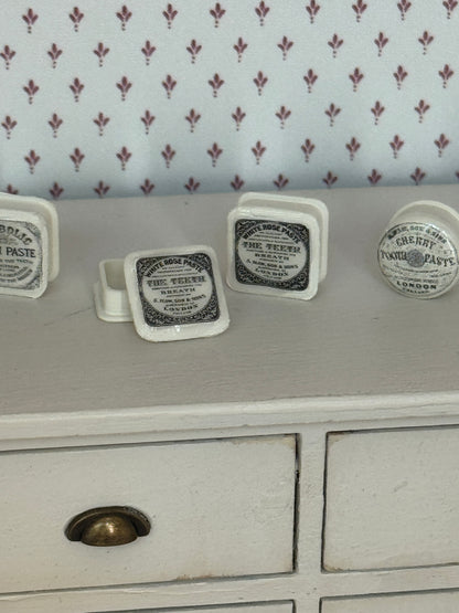 Vintage Advertising Pots - Toothpaste/Cold Cream