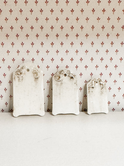 Crazed Ironstone Onion Boards- with Raised Scrollwork