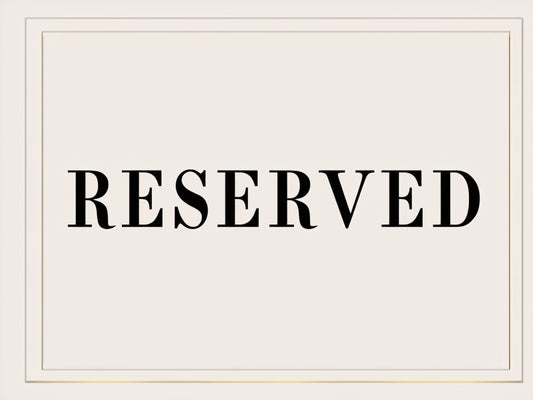 RESERVED for Jennifer
